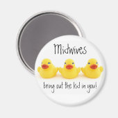Aimant Midwids et canards jaunes en caoutchouc (Recto/Verso)
