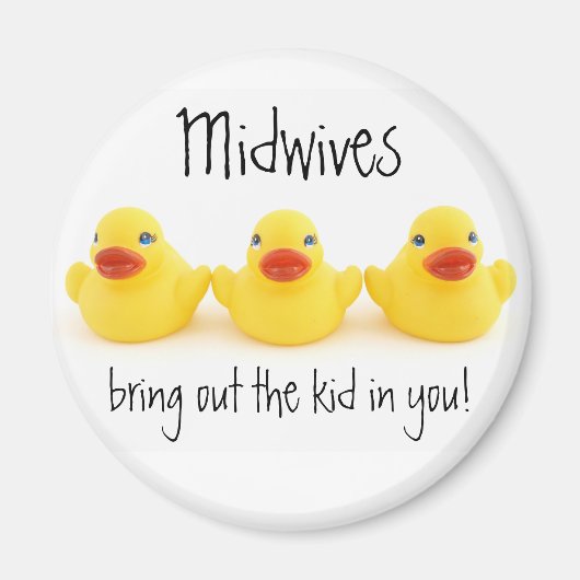 Aimant Midwids et canards jaunes en caoutchouc (Devant)