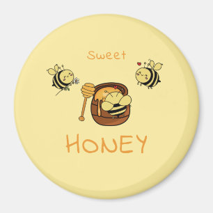 Aimant Miel Doux Petit Abeille Mignonne