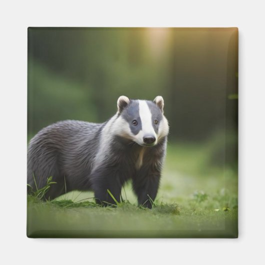 Aimant Miel mignon Badger's Wildlife Dont Care Meles Mele (Devant)