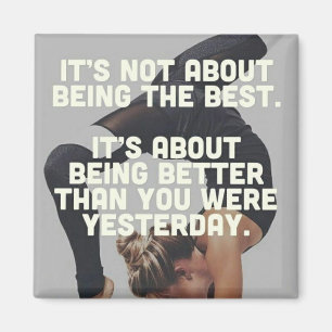 Aimant Mieux que hier - Motivation du yoga féminin