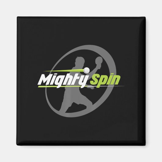 Aimant Mighty Spin Ping Pong Tee Cool de tennis de table (Devant)