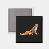 Aimant Mignon bébé singe coup de poing combattant mème de (Recto/Verso)