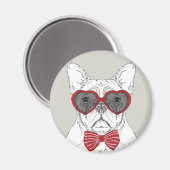 Aimant mignon Bulldog (Recto/Verso)