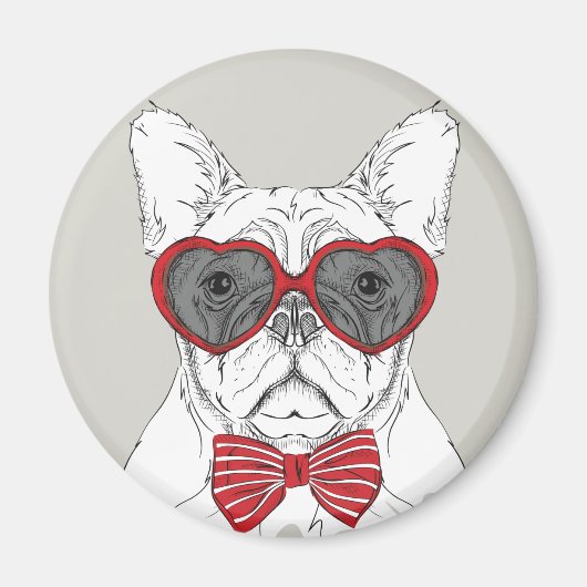 Aimant mignon Bulldog (Devant)