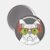 Aimant mignon Bulldog (Recto/Verso)