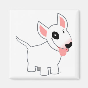 Aimant mignon de bull-terrier de bande dessinée