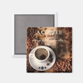 Aimant mignon de citation de café (Recto/Verso)