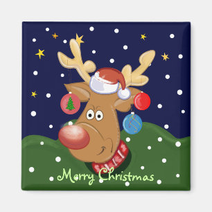 Aimant mignon de Ckristmas de bande dessinée avec