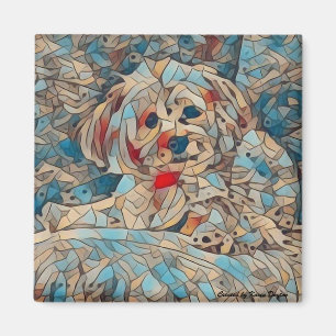 Aimant mignon de Morkie de cuivre