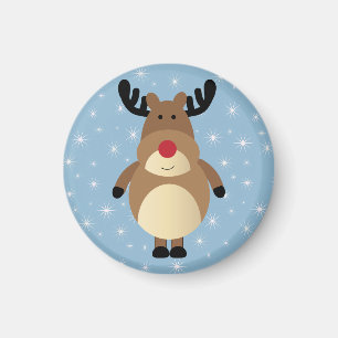 Aimant mignon de vacances d'hiver de renne