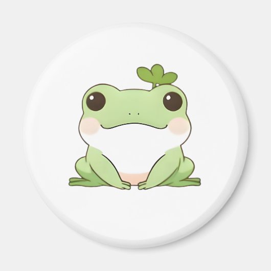 Aimant Mignon Dessin Simple de Grenouille Chibi Kawaii de (Devant)