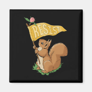 Aimant Mignon Écureuil de Résistance Anti-trump