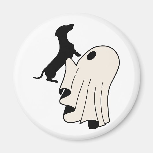 Aimant Mignon fantôme amateur de teckel (Devant)