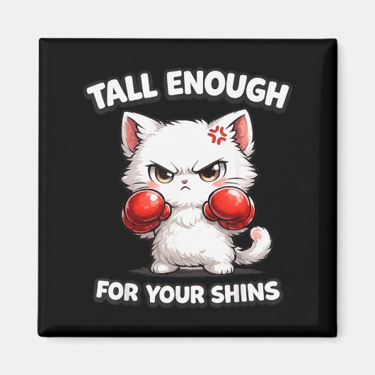 Aimant Mignon Gants de Boxe de Chat Enragé Drôle Sarcasti (Devant)