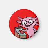 Aimant Mignon Je me pose des questions de axolotl aztéque (Devant)