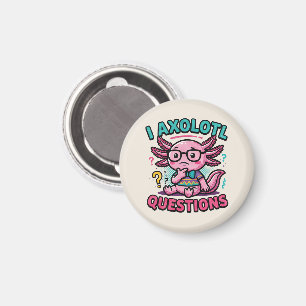 Aimant Mignon Je Questions axolotl nerd aztec avec des lu