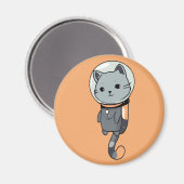 Aimant Mignon Kitten Astronaute Kawaii (Recto/Verso)