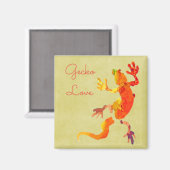 Aimant Mignon lézard gecko art reptile (Recto/Verso)