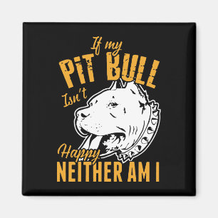 Aimant Mignon Maman Papa Chien Pit Bull Drôle Pitbull