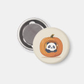 Aimant Mignon Panda de Citrouille d'Halloween (Recto/Verso)