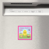 Aimant Mignon Pâques de printemps Poussin & Œufs en Choco (In Situ (Lave-vaisselle))