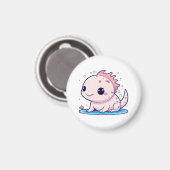 Aimant mignon philosophe axolotl (Recto/Verso)
