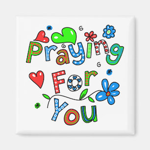 Aimant Mignon priant pour vous l'expression des textes de