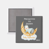 Aimant Mignon Promu Papa Bébé Manchot (Recto/Verso)