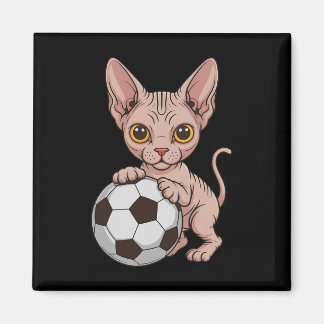 Aimant Mignon Sphynx de football Juste Fille Qui Aime Les