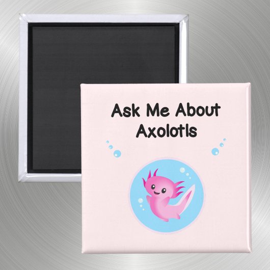 Aimant mignon violet me demander Axolotls Salamander