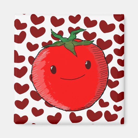 Aimant Mignonette Cartoon Tomato Lover (Devant)