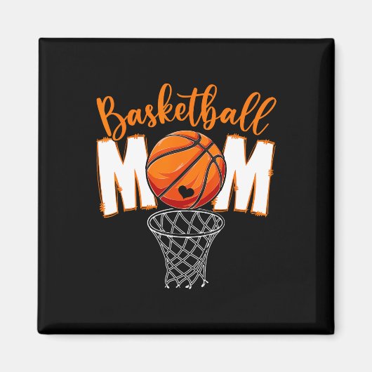 Aimant Mignonne Basketball Maman Maman Fête des Mères De  (Devant)