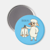 Aimant Mignonne brebis avec blouson (Recto/Verso)