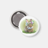 Aimant Mignonne Bunnyfor Pâques pour une humeur positive (Recto/Verso)