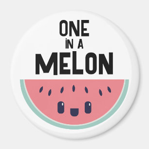 Aimant Mignonne Dans Un Melon Watermelon