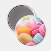 Aimant Mignonne dessert coloré Français Macaron (Recto/Verso)