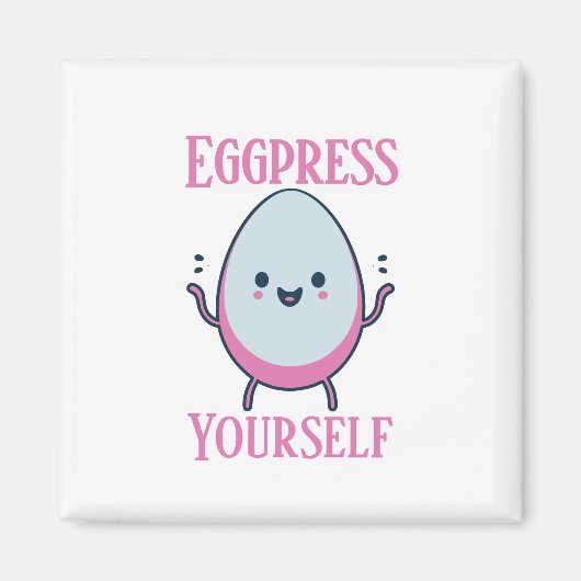 Aimant Mignonne "Eggpress Yself" Amant De Pun Drôle (Devant)
