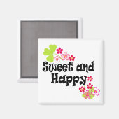 Aimant Mignonne et heureuse (Recto/Verso)