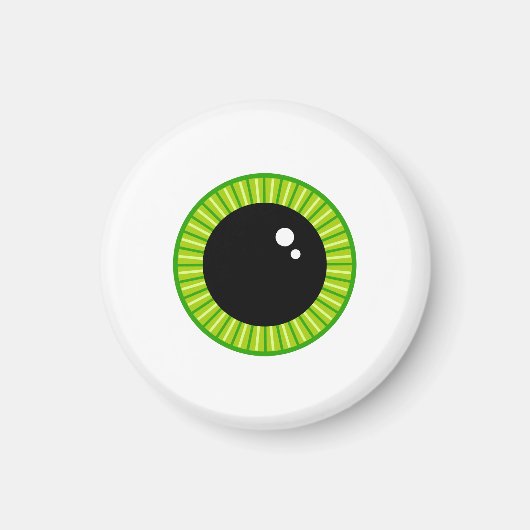 Aimant Mignonne Eyeball Vert Funny (Devant)