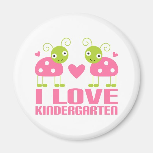 Aimant Mignonne I Love Kindergarten Ladybug Cadeau (Devant)