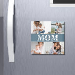 Aimant Mignonne JE T'AIME MOM Fête des Mères Photo<br><div class="desc">Le Magnet photo de la Fête des Mères mignonne I Love You Mom présente quatre de vos photos préférées avec le texte "Je t'aime maman" dans la typographie blanche moderne. Conçu par ©Evco Studio www.zazzle.com/store/evcostudio</div>