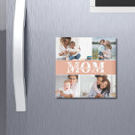 Aimant Mignonne JE T'AIME MOM Fête des Mères Photo<br><div class="desc">Le Magnet photo de la Fête des Mères mignonne I Love You Mom présente quatre de vos photos préférées avec le texte "Je t'aime maman" dans la typographie blanche moderne. Conçu par ©Evco Studio www.zazzle.com/store/evcostudio</div>