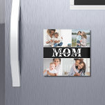 Aimant Mignonne JE T'AIME MOM Fête des Mères Photo<br><div class="desc">Le Magnet photo de la Fête des Mères mignonne I Love You Mom présente quatre de vos photos préférées avec le texte "Je t'aime maman" dans la typographie blanche moderne. Conçu par ©Evco Studio www.zazzle.com/store/evcostudio</div>