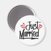 Aimant Mignonne Juste Marié Mariage Nouvelle Mariée MRS. (Recto/Verso)
