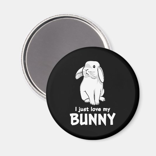 Aimant Mignonne Lapin J'Aime Mon Lapin (Recto/Verso)