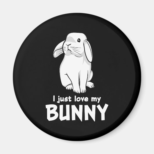 Aimant Mignonne Lapin J'Aime Mon Lapin (Devant)