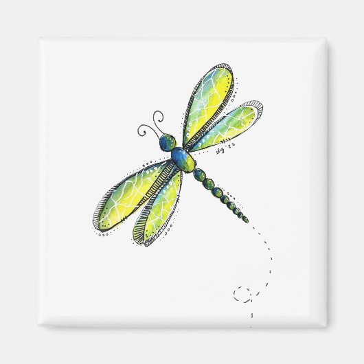Aimant Mignonne libellule en gros (Devant)
