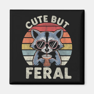 Aimant Mignonne Mais Feral Funny Racoon Sungles Pour Todd