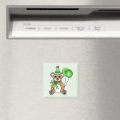 Aimant Mignonne Ours en peluche d'anniversaire - Vert (In Situ (Lave-vaisselle))